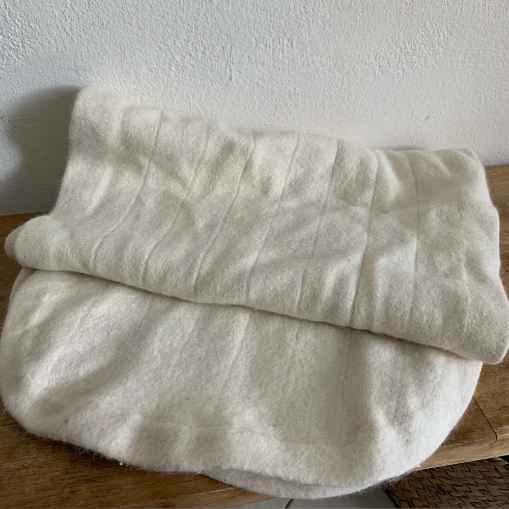 vintage rabbit hair knit shawl round ends scarf